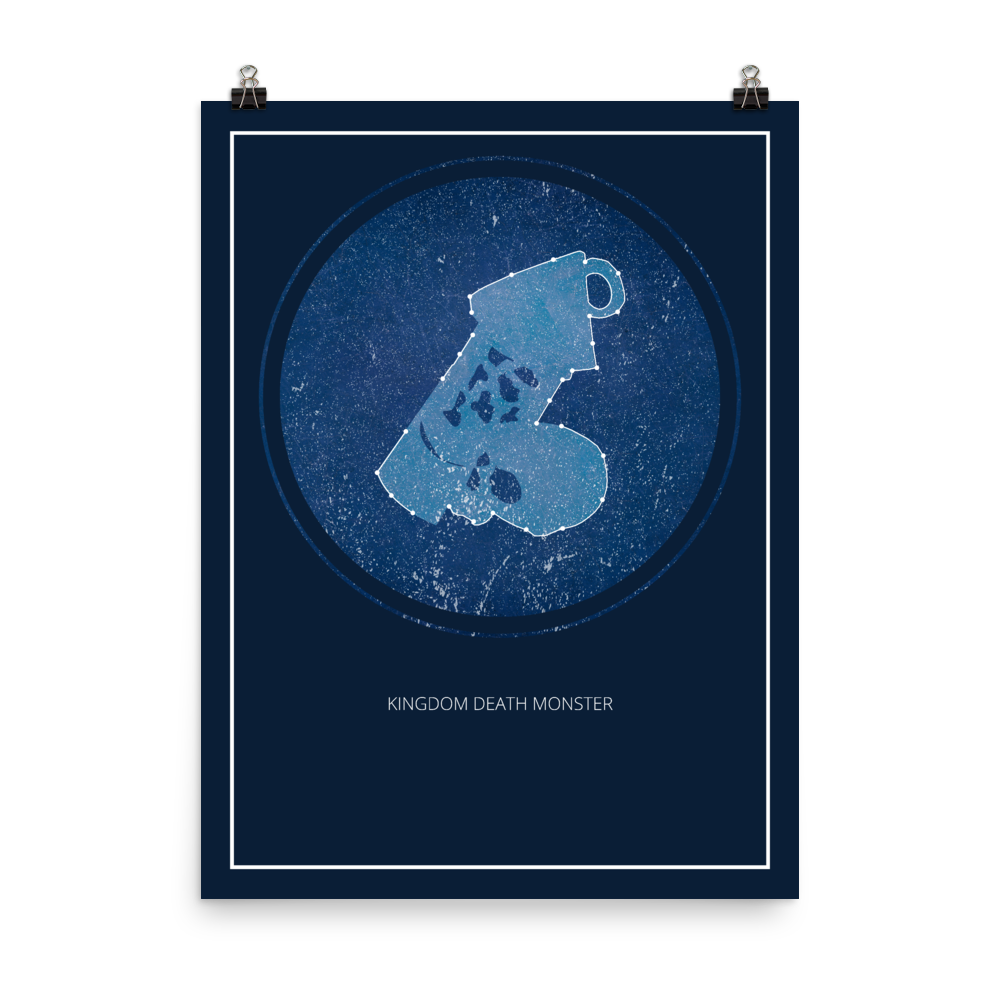 Kingdom Death Monster Board Game Blue Star Constellation Art Poster