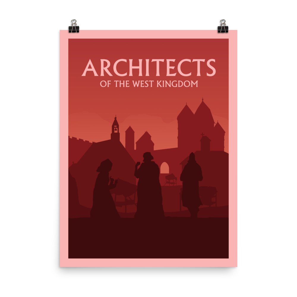 Architects of the West Kingdom Minimalist Board Game Art Poster