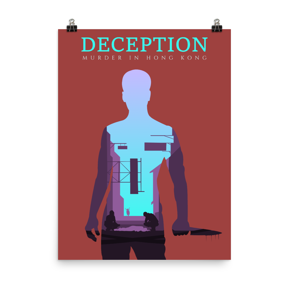 Deception Murder in Hong Kong Board game Silhouette Art Poster