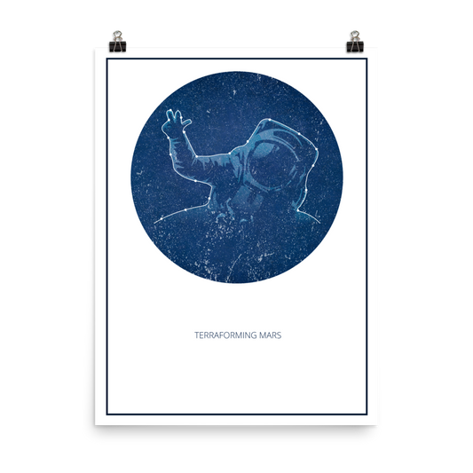 Terraforming Mars Board Game White Star Constellation Art Poster