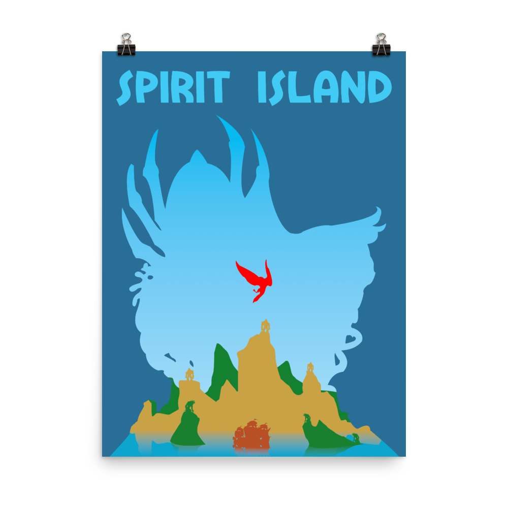 Spirit Island Board game Silhouette Art Poster