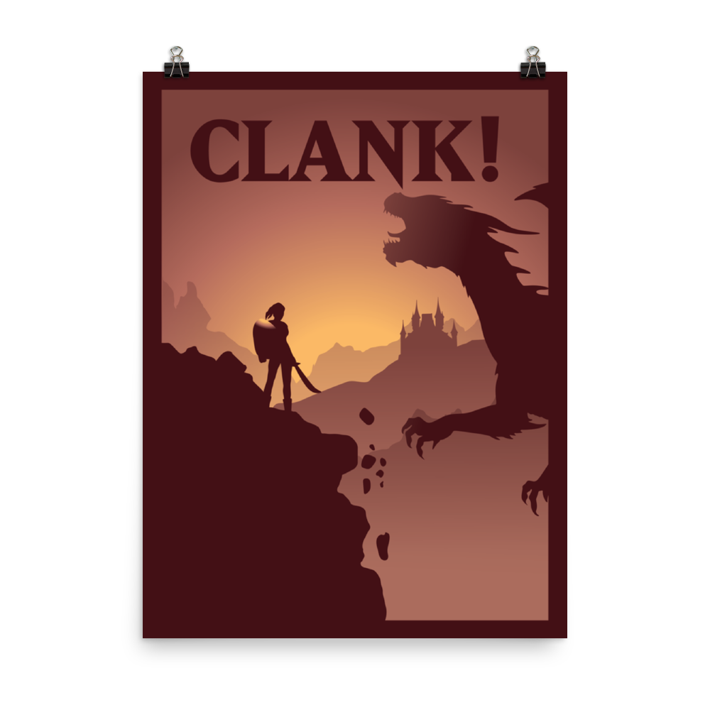 Clank! Minimalist Board Game Art Poster