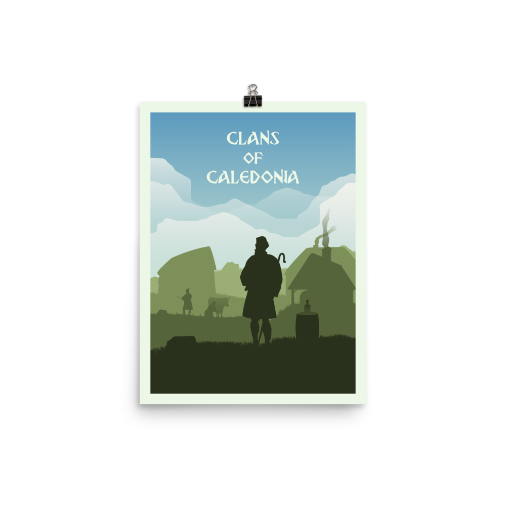Clans of Caledonia Minimalist Board Game Art Poster