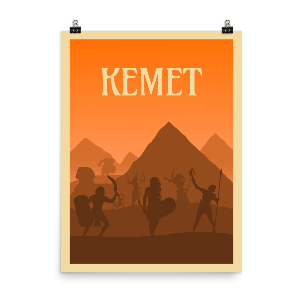 Kemet Minimalist Board Game Art Poster – Meeple Design