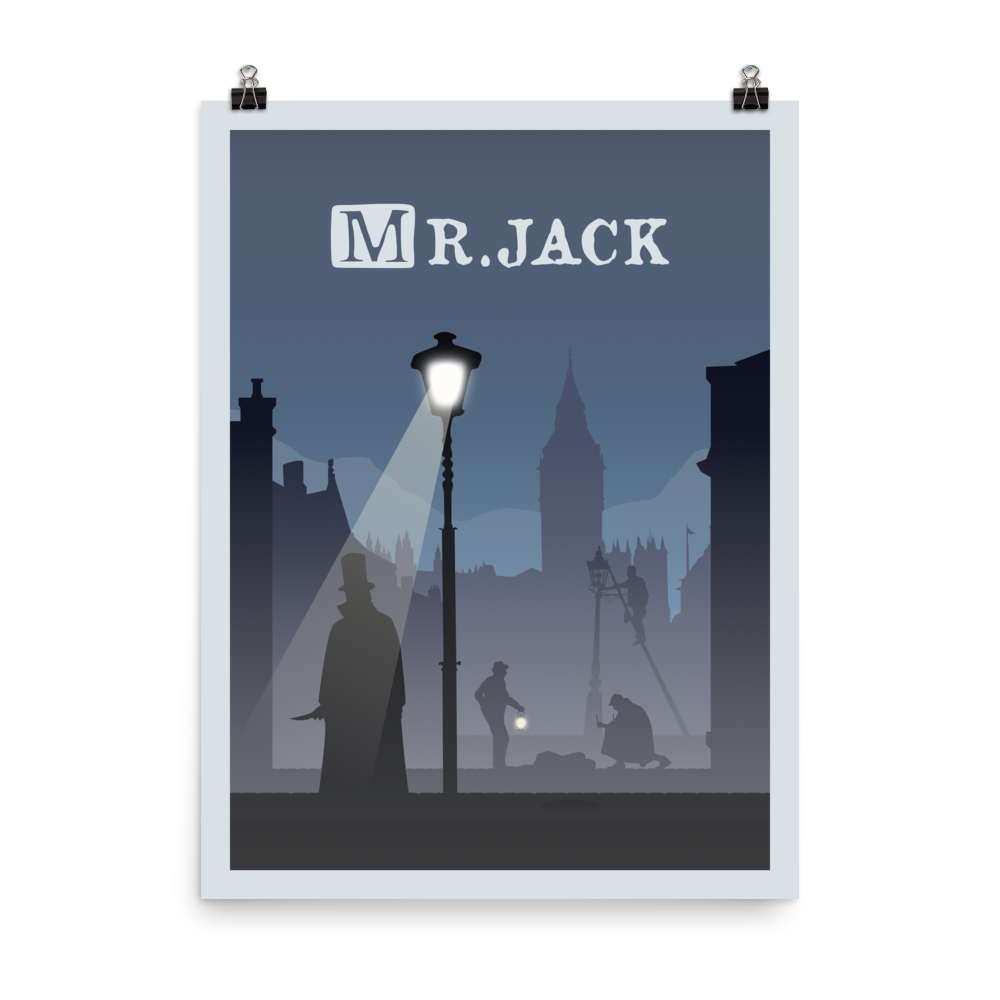 Mr Jack Board Minimalist Board Game Art Poster