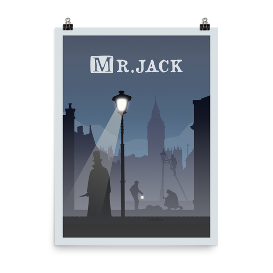 Mr Jack Board  Minimalist Board Game Art Poster