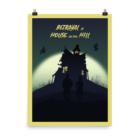 Betrayal at House on the Hill Minimalist Board Game Art Poster