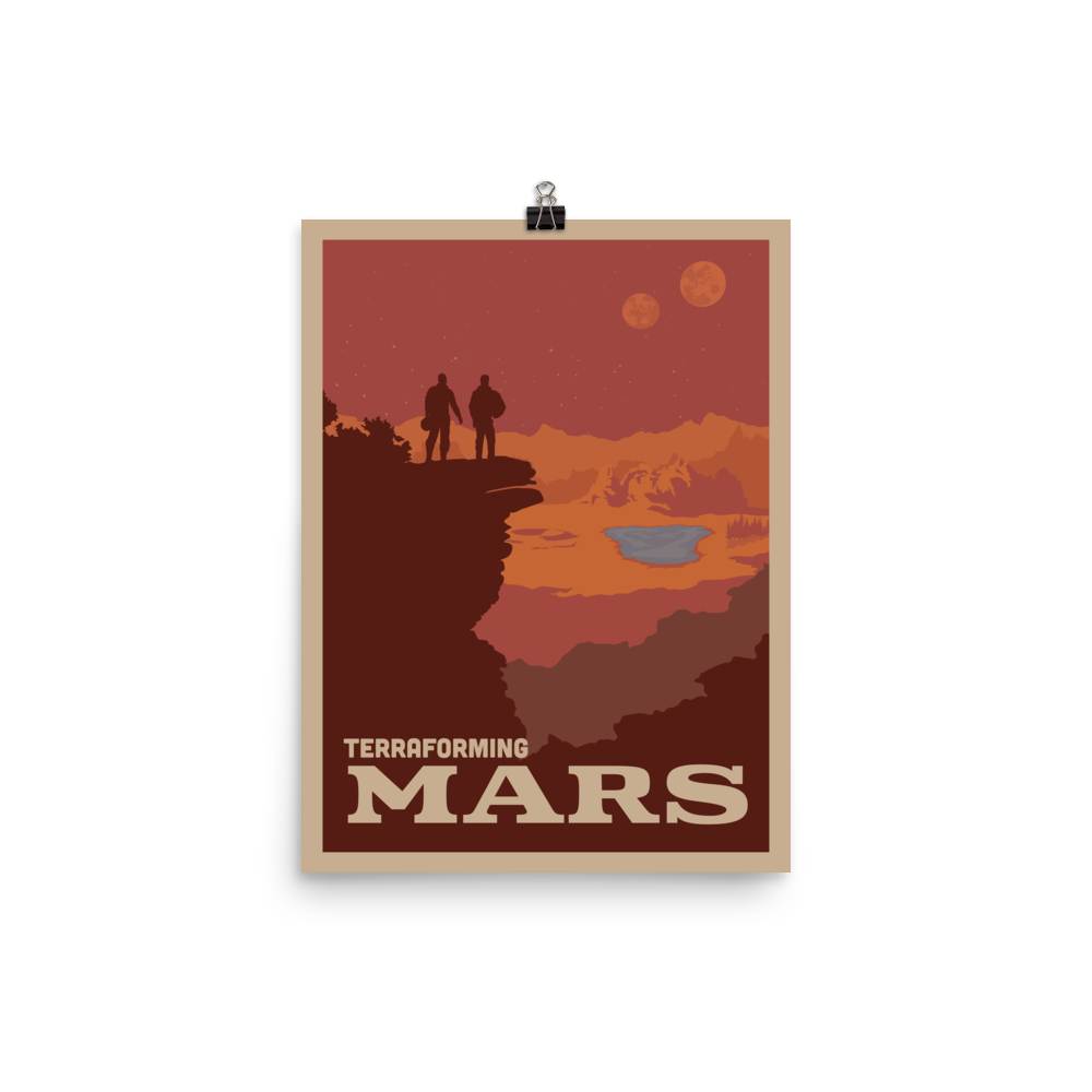 Terraforming Mars Minimalist Board Game Art Poster