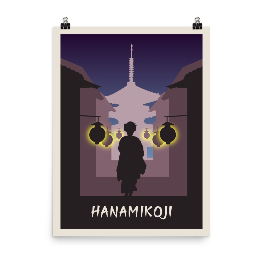 Hanamikoji Minimalist Board Game Art Poster