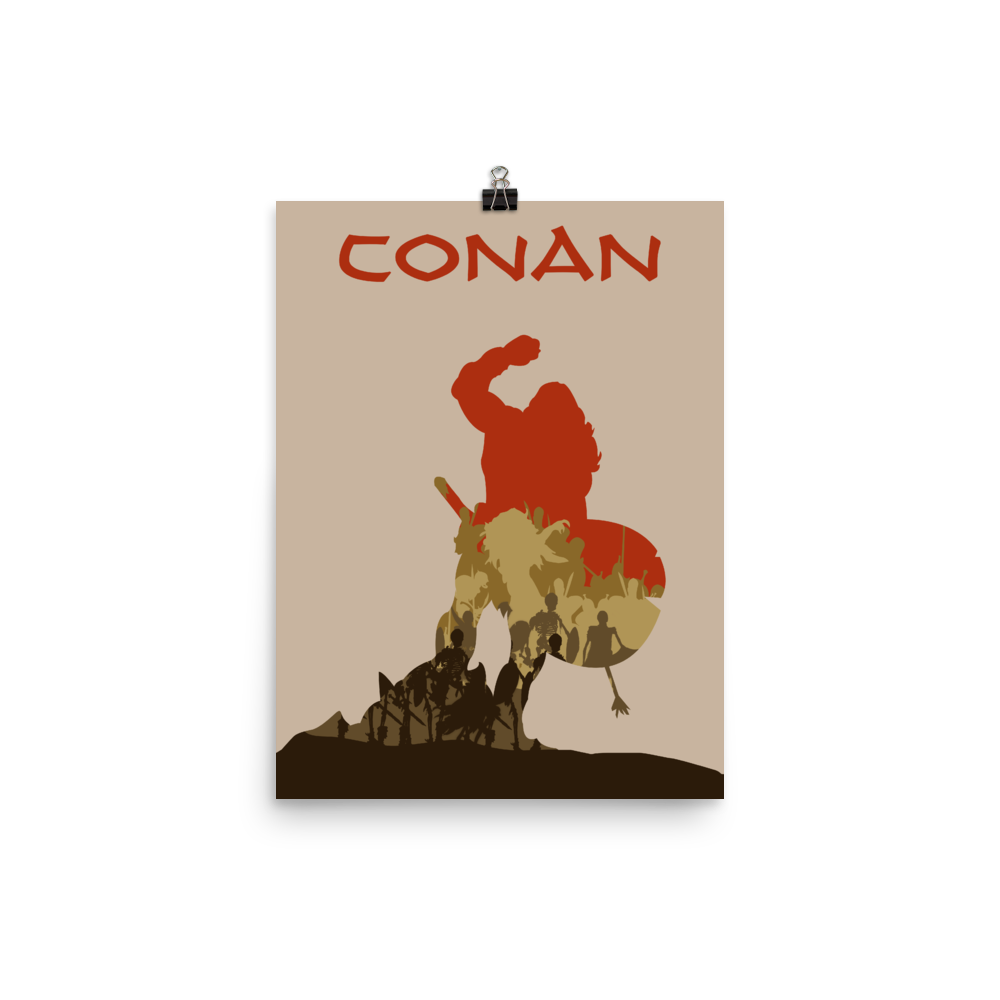 Conan Board Game Light Silhouette Art Poster