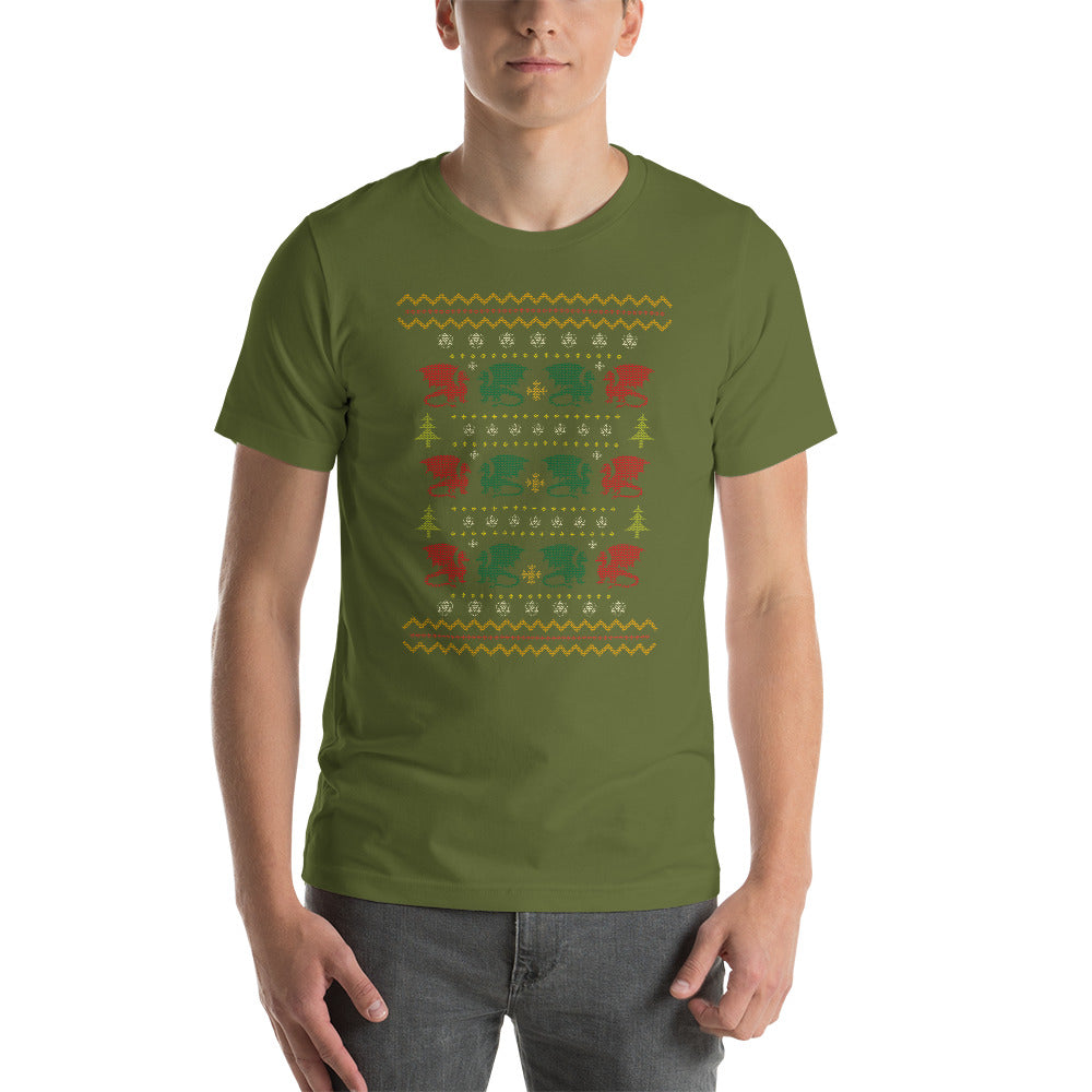 Dragon Christmas Sweater - Christmas Dungeon RPG Unisex T-Shirt