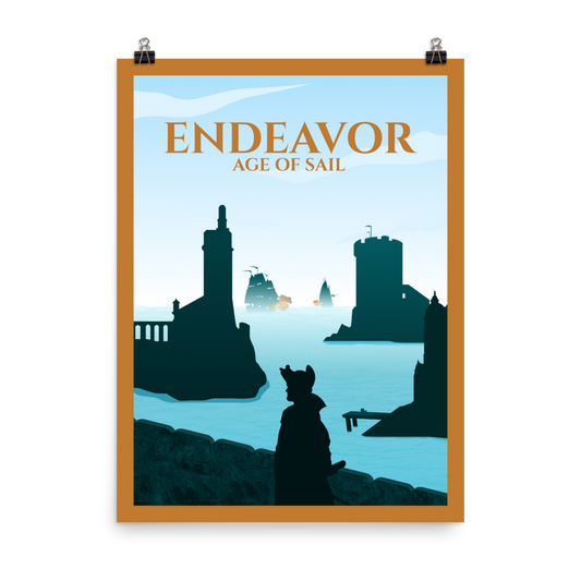 Endeavor Age of Sail Minimalist Board Game Art Poster