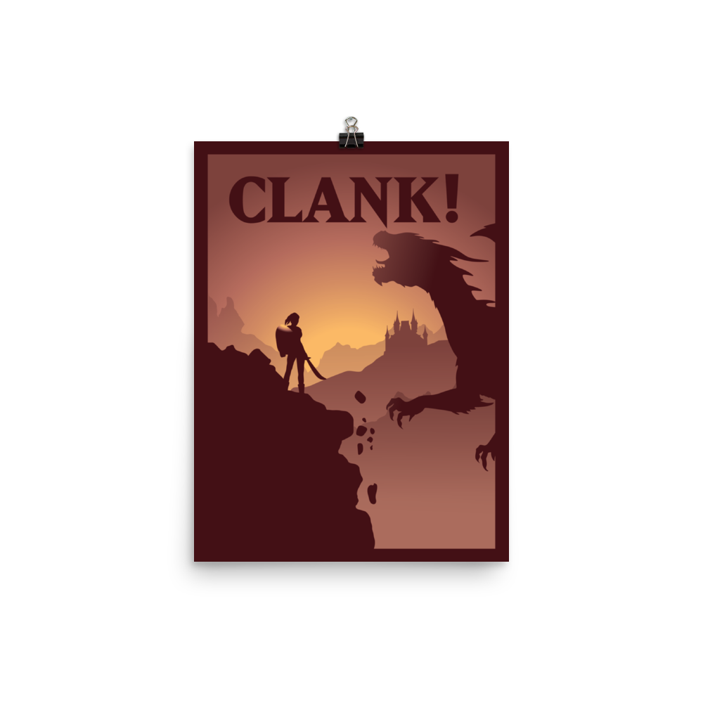 Clank! Minimalist Board Game Art Poster