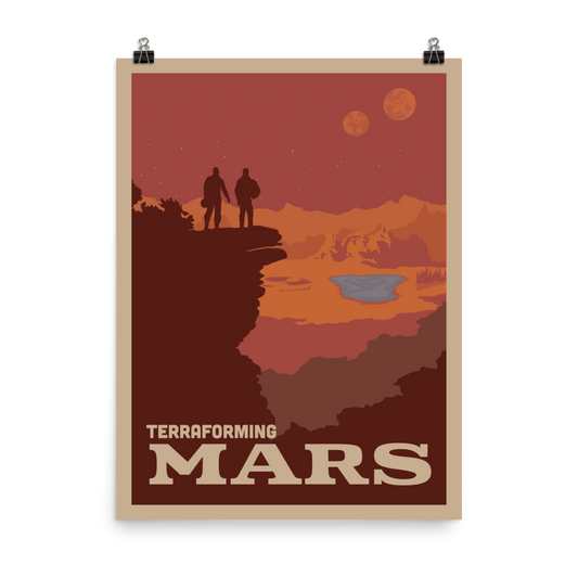 Terraforming Mars Minimalist Board Game Art Poster