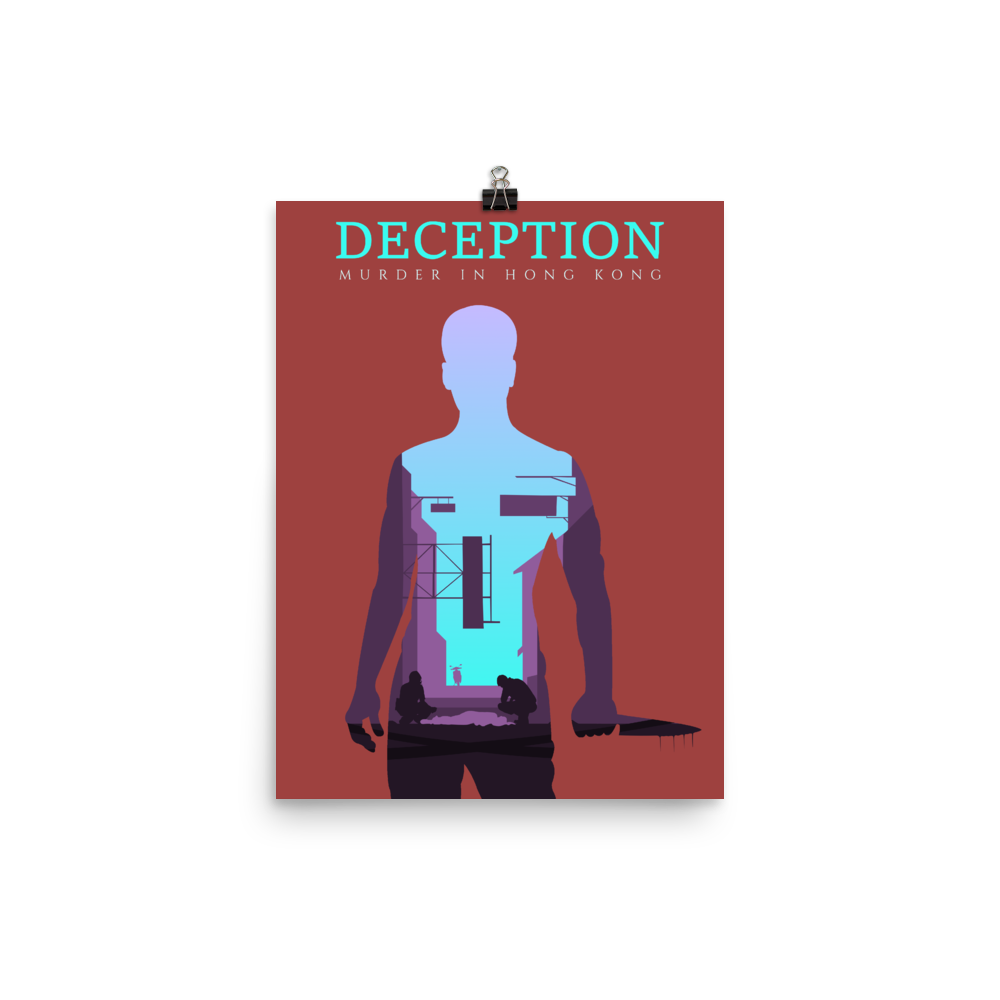 Deception Murder in Hong Kong Board game Silhouette Art Poster