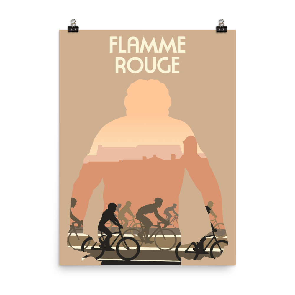 Flamme Rouge Board Game Silhouette Art Poster