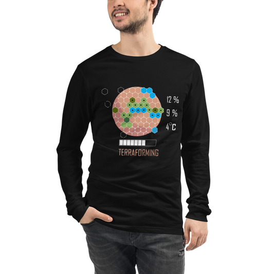 16 Bit Terraforming Mars Unisex Long Sleeve T-shirt