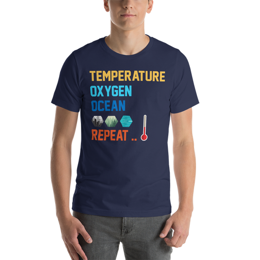 Terraforming Mars Temperature, Oxygen, Ocean, Repeat Unisex T-Shirt