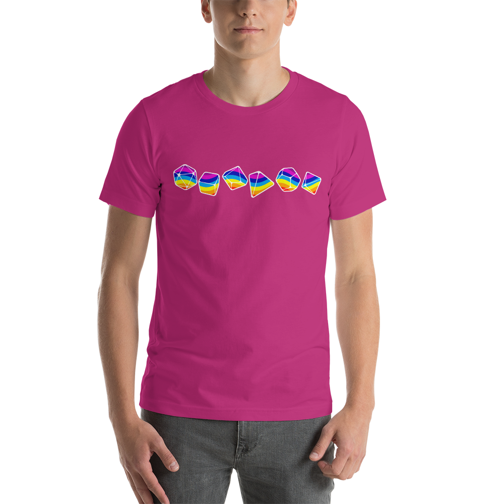 Dungeon RPG Rainbow LGBT Pride Dice Unisex T-Shirt