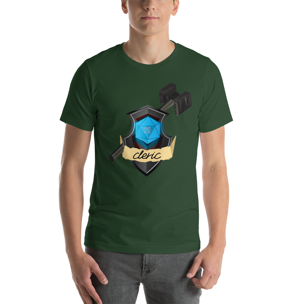 Cleric Fantasy RPG D20 Character Class Unisex T-Shirt