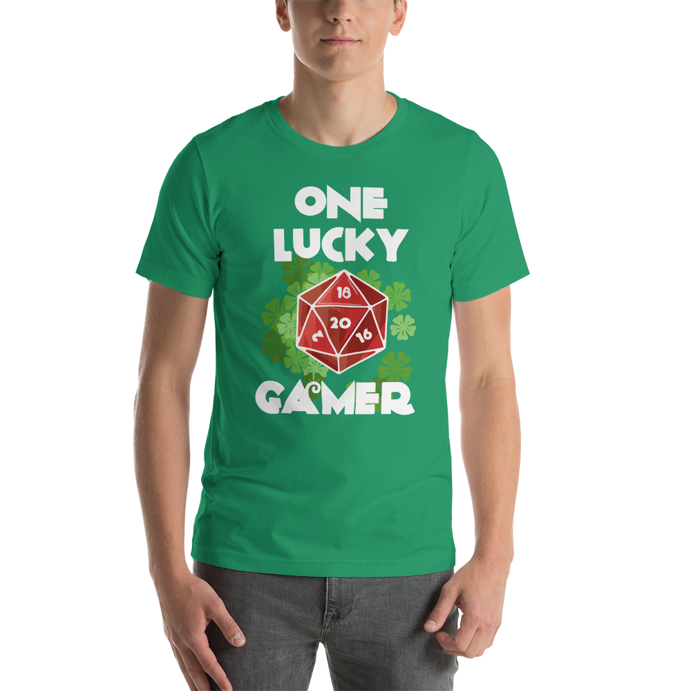 One Lucky Gamer Saint Patrick's Day D20 Dungeon RPG Unisex T-shirt