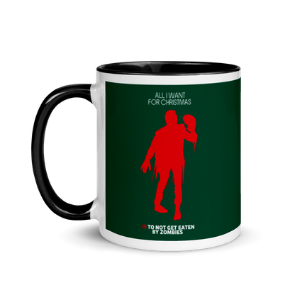 All I Want For Christmas Is To Not Get Eaten By Zombies Festive Mug