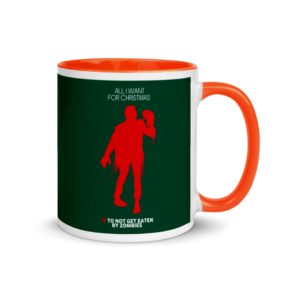 All I Want For Christmas Is To Not Get Eaten By Zombies Festive Mug